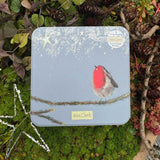 Alex Clark Christmas 16-Pack Notecard Tin - Robins