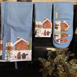 Alex Clark Christmas 100% Cotton Tea Towel - Gingerbread Village
