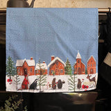 Alex Clark Christmas 100% Cotton Tea Towel - Gingerbread Village