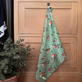 Alex Clark Christmas 100% Cotton Tea Towel - Robins And Holly