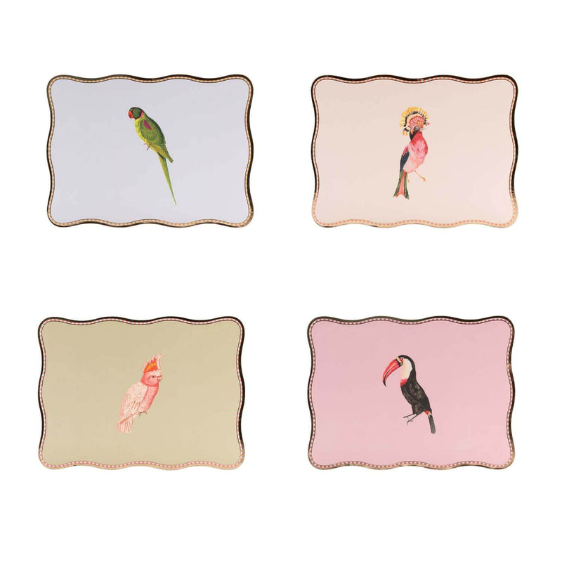 Yvonne Ellen Set Of 4 Placemats - Birds