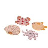 Yvonne Ellen Set Of 4 Beaded Coasters - Sea Animals
