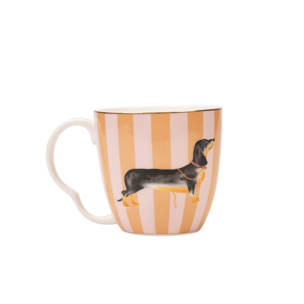 Yvonne Ellen Large Bone China Mug - Sausage Doggie