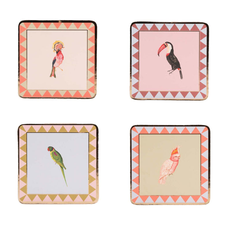 Yvonne Ellen Set Of 4 Coasters - Birds