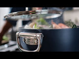 Joseph Joseph Space Folding Handle 4-Piece Saucepan & Frying Pan Set - Midnight Blue