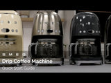 Smeg 50's Style Retro DCF02 Drip Filter Coffee Machine - Matte Storm Blue