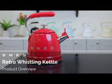 Smeg 50's Retro Style WKF01 Whistling Stove Top Kettle - Chrome