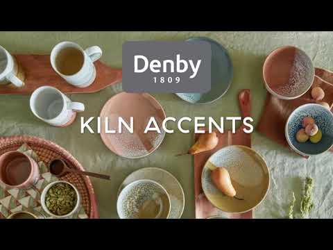 Denby Stoneware Kiln Accents 370ml Ridged Mug - Light Blue