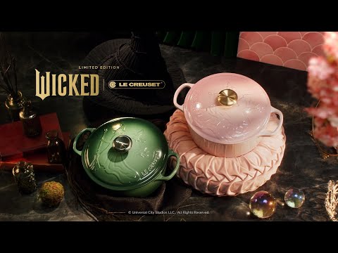 Le Creuset Wicked Limited Edition 2-Piece 24cm Cast Iron Casserole Set - Glinda & Elphaba