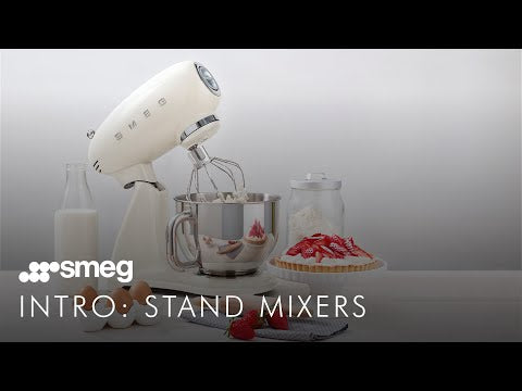 Smeg 50's Style Retro SMF03 Stand Mixer & KSF01 Retro Scales - Pastel Blue