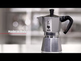 Bialetti Moka Express 3-Cup Stovetop Italian Coffee Pot - Silver