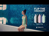 Chilly's Series 2 500ml Flip Reusable Water Bottle - Lichen