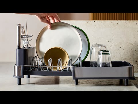 Joseph Joseph Extend™ Slim Expandable Stainless Steel Dish Rack - Grey