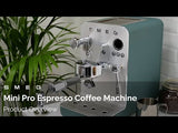 Smeg EMC02EGMUK Mini Pro Espresso Coffee Machine - Matte Emerald Green