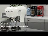 Smeg 50s Style Retro ECF02 Espresso Coffee Machine - Cream