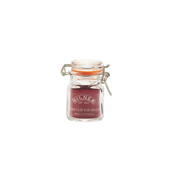 Kilner Glass Square Clip Top Spice Jar - 70ml - Potters Cookshop