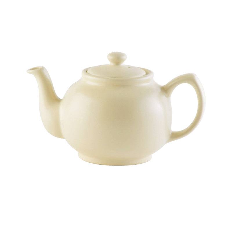 Price & Kensington Stoneware 6 Cup Teapot - Matte Cream - Potters Cookshop