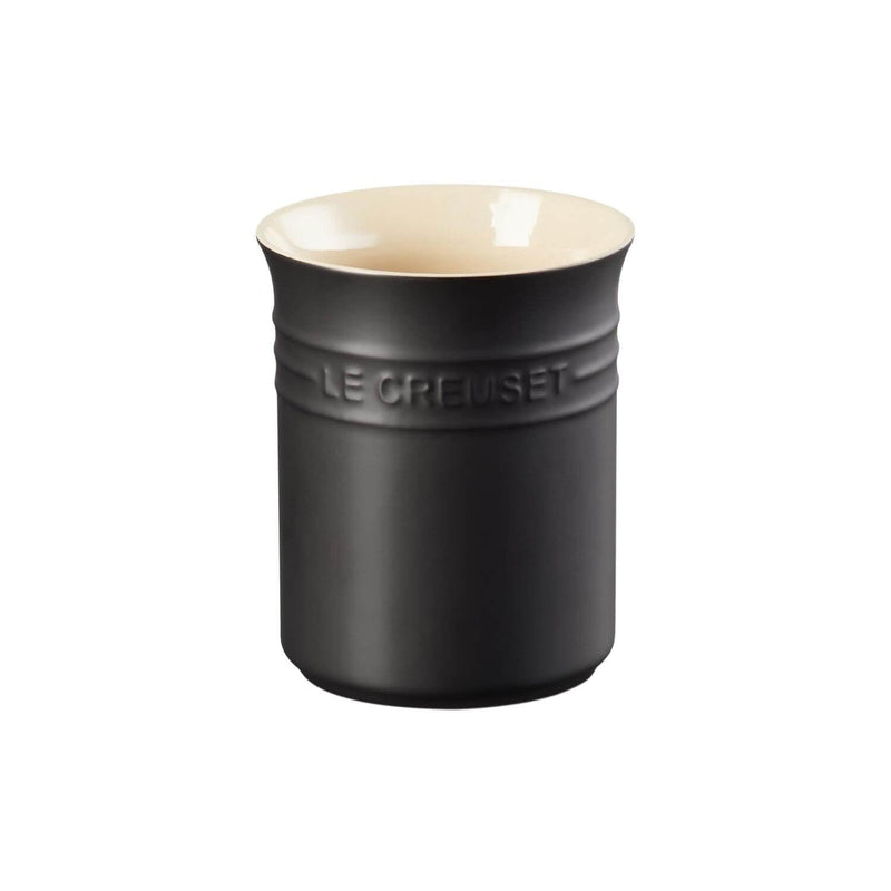 Le Creuset Stoneware Small Utensil Jar - Satin Black - Potters Cookshop