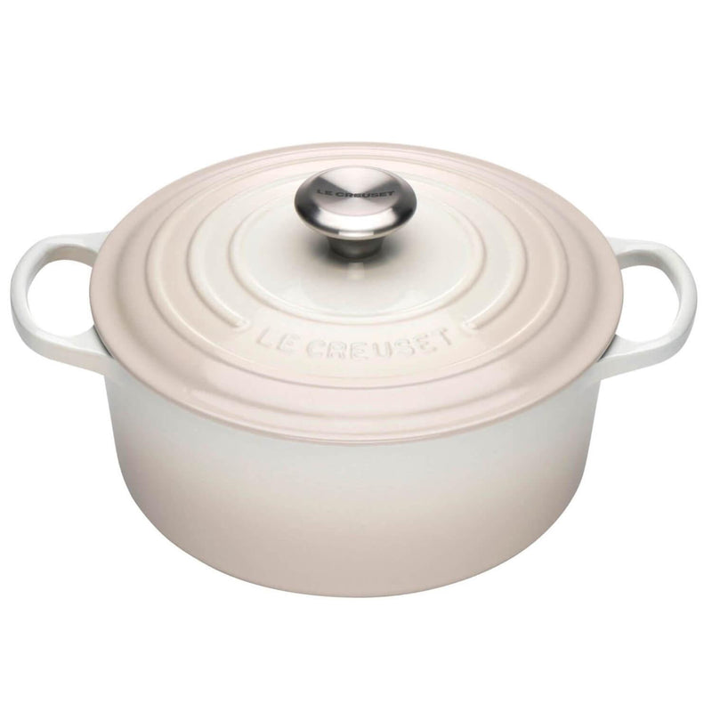 Le Creuset Signature Cast Iron 24cm Round Casserole - Meringue - Potters Cookshop