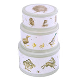 Wrendale Designs by Hannah Dale 3 Piece Cake Tin Nest - Hare, Duck & Owl