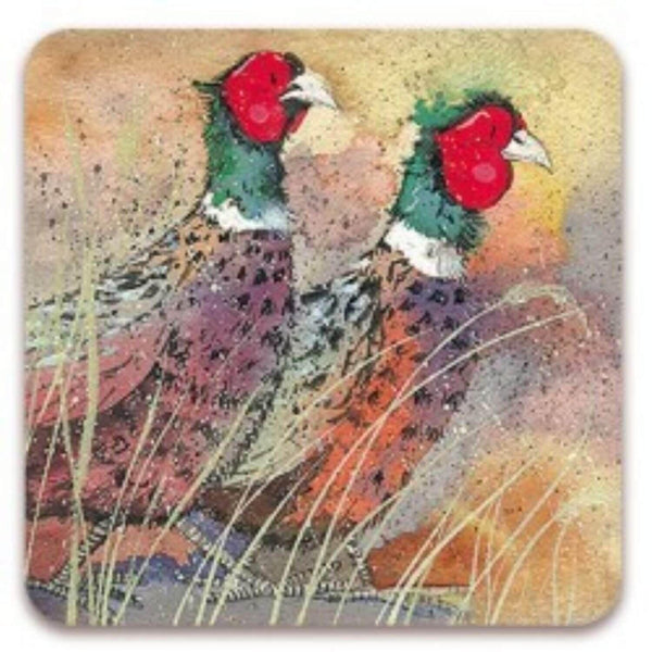 Alex Clark Coaster - Pleasant Pheasants - Potters Cookshop