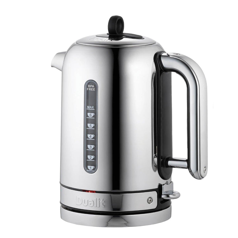 Dualit Classic 1.7 Litre Jug Kettle & 4 Slice Toaster Set - Polished Steel - Potters Cookshop