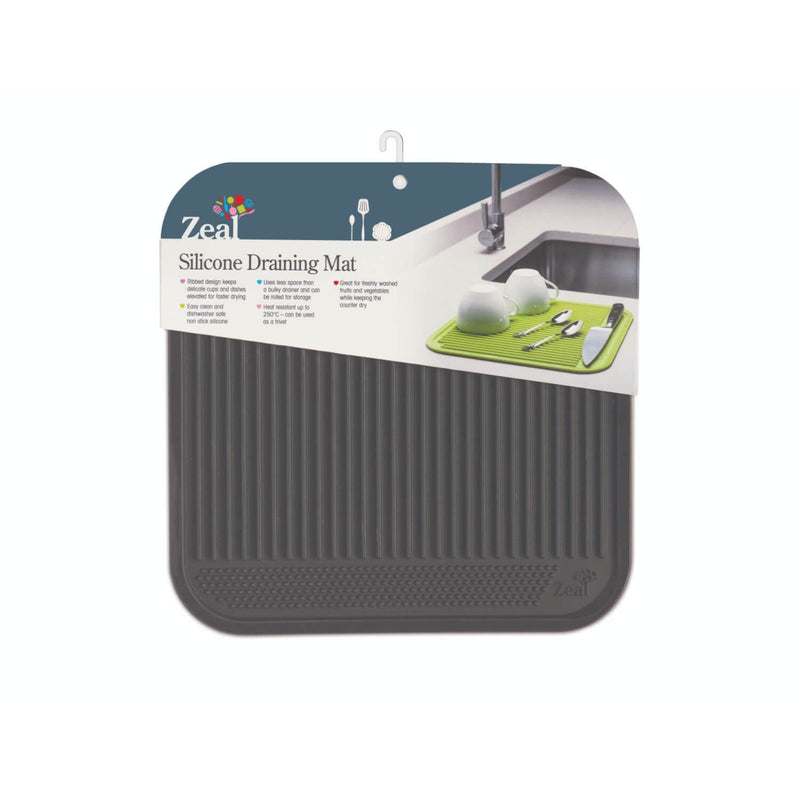 Zeal Silicone Draining Mat - Dark Grey