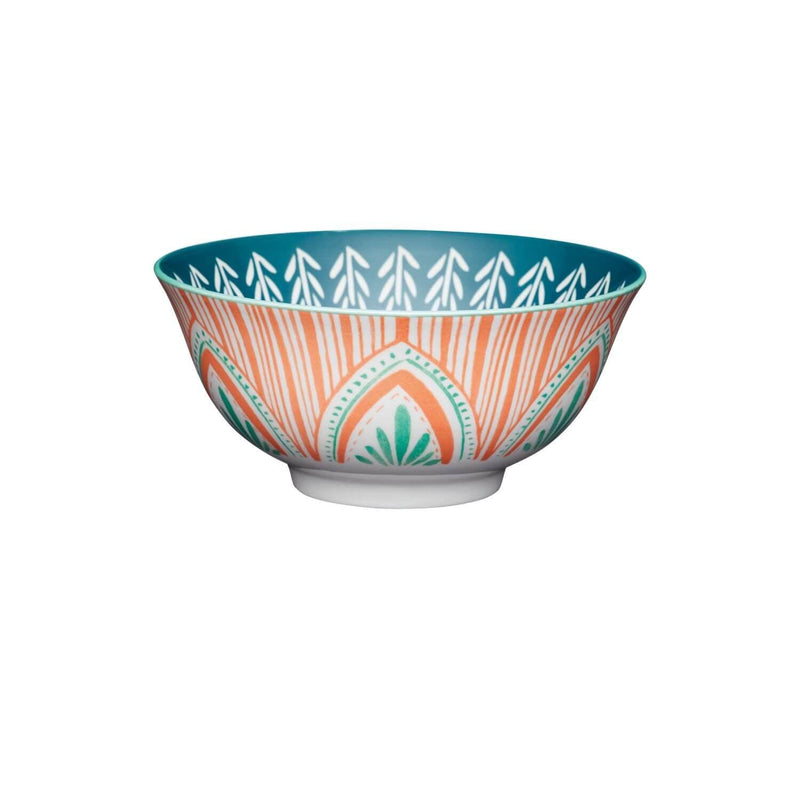 Kitchencraft Stoneware Bowl - Colourful Folk Pattern - Potters Cookshop
