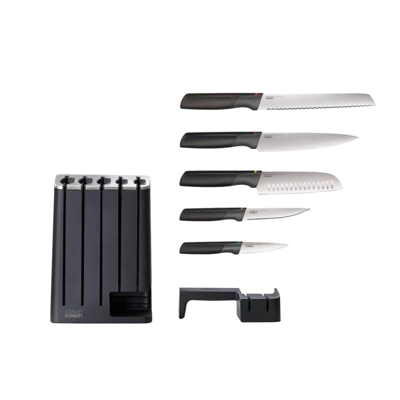 Joseph Joseph Elevate Slim 5 Piece Kitchen Knife Block - Potters Cookshop