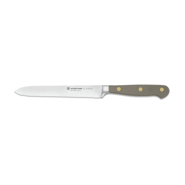 Wusthof Classic 14cm Serrated Utility Knife - Velvet Oyster