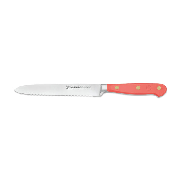 Wusthof Classic 14cm Serrated Utility Knife - Coral Peach