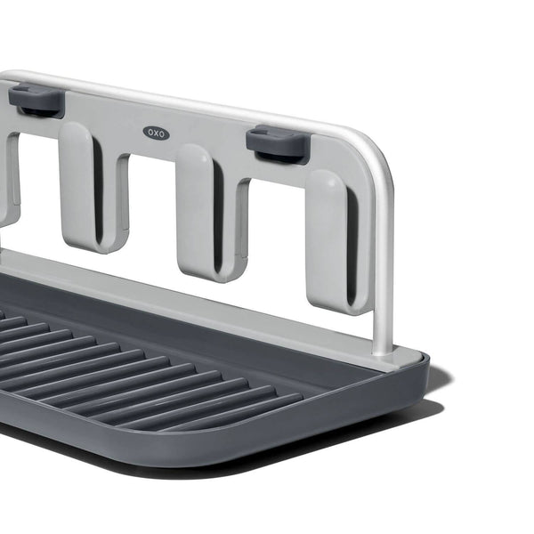 OXO Good Grips Aluminium Water Bottle Drying Rack - Grey - Potters Cookshop