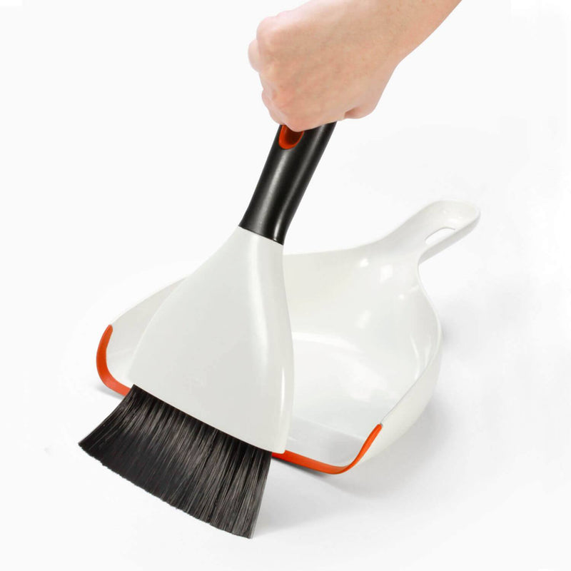 OXO Good Grips Dustpan & Brush Set - White - Potters Cookshop
