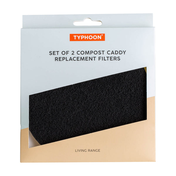 Typhoon Living 2 Piece Carbon Compost Caddy Replacement Filters