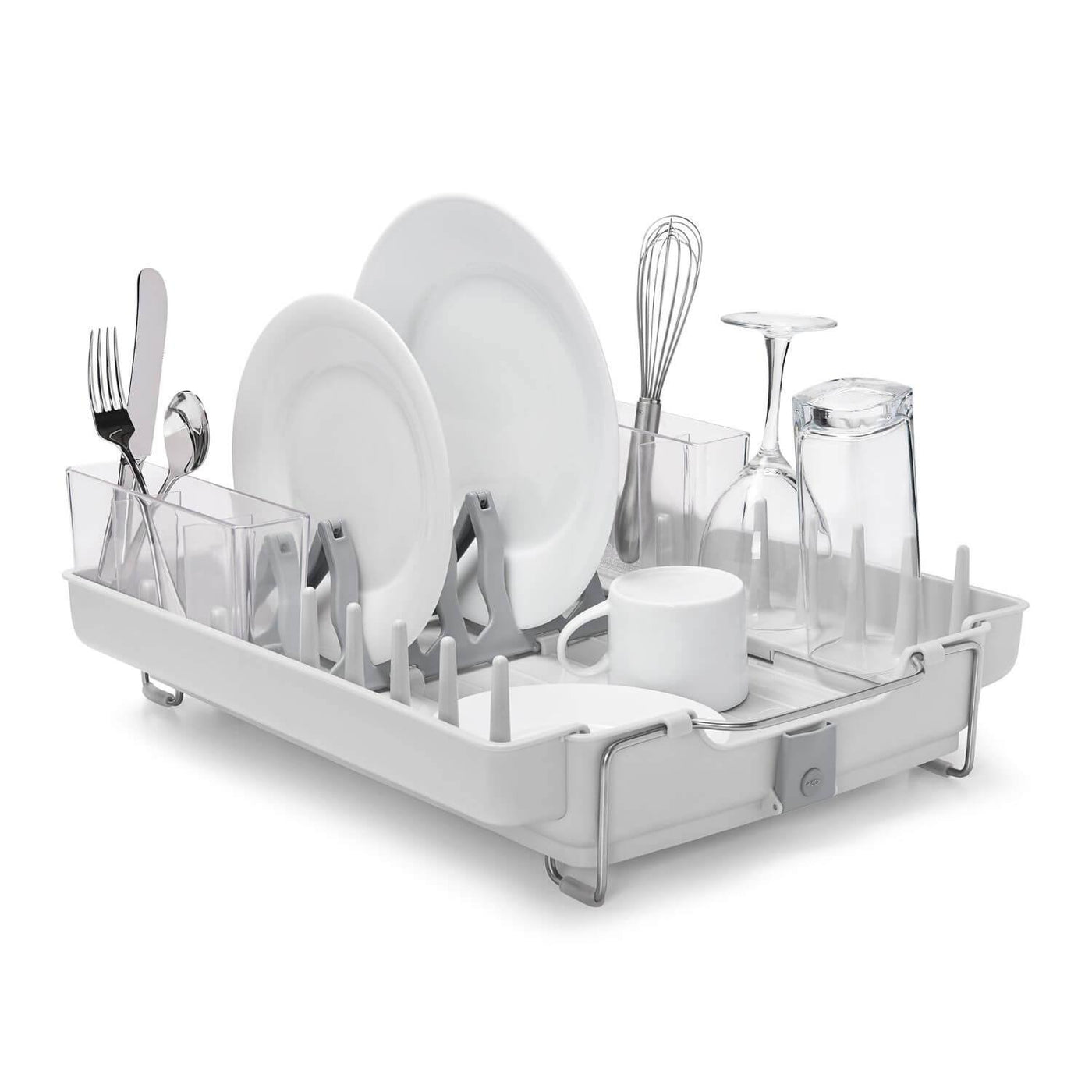 Buy OXO Good Grips Foldaway Dish Rack Grey Potters Cookshop