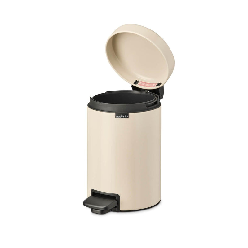 Brabantia NewIcon 3 Litre Pedal Bin - Soft Beige - Potters Cookshop