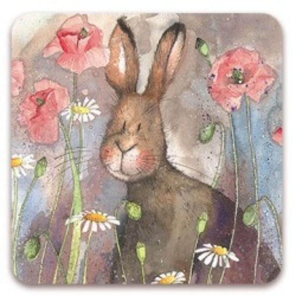 Alex Clark Coaster - Hare & Poppies - Potters Cookshop