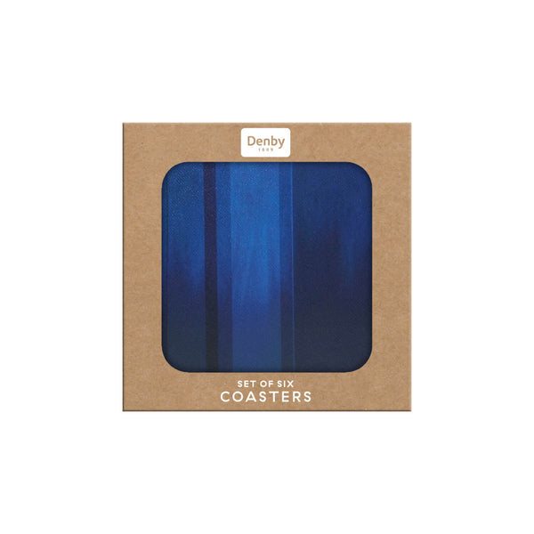 Denby Colours 6 Piece Coaster Set - Blue