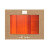 Denby Pottery Colours 12 Piece Placemat & Coaster Set - Orange