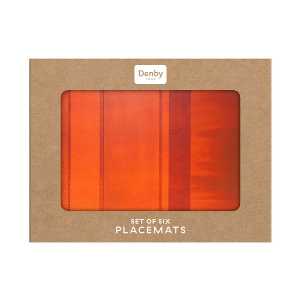 Denby Colours 6 Piece Placemat Set - Orange