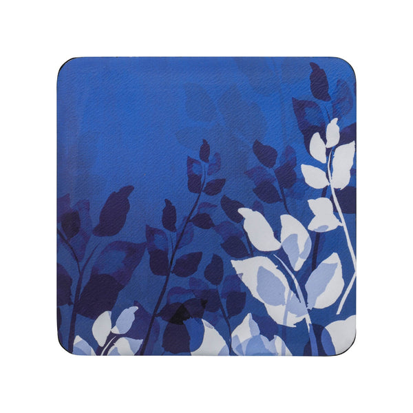 Denby Pottery Colours 12 Piece Placemat & Coaster Set - Blue Foliage