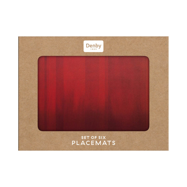 Denby Colours 6 Piece Placemat Set - Red