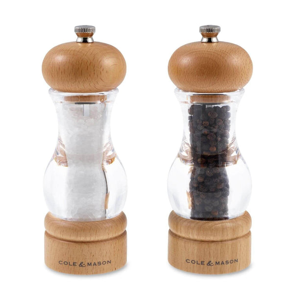 Cole & Mason Beech & Acrylic Beech Mill Set - Potters Cookshop