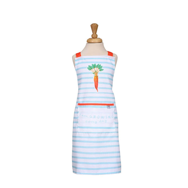 RHS Home Grown Carrots RPET Childrens Apron - Blue - Potters Cookshop
