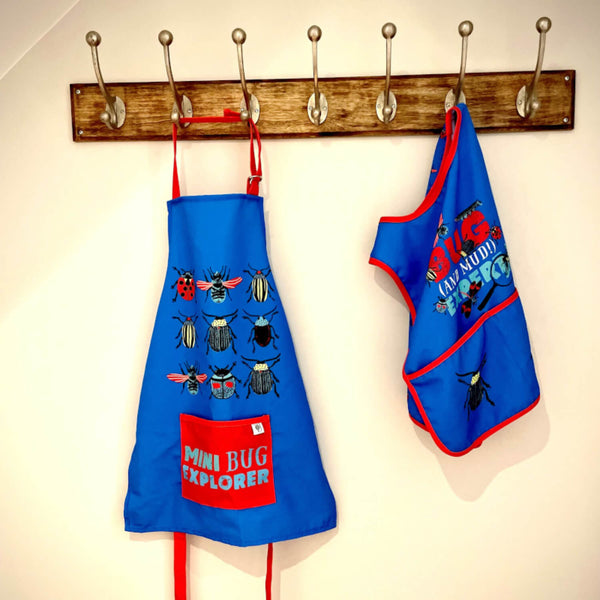 RHS 'I Bug You' RPET Childrens Messy Play Apron - Blue