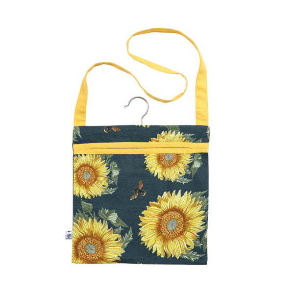 RHS Sunflower 100% Cotton Peg Bag - Navy