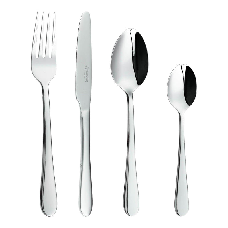 Grunwerg Windsor 16 Piece Cutlery Set - Silver - Potters Cookshop