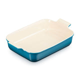 Le Creuset Stoneware Heritage 32cm Rectangular Deep Dish - Deep Teal - Potters Cookshop