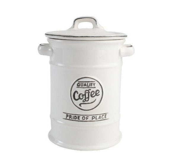 Pride of Place Vintage Coffee Jar - White - Potters Cookshop