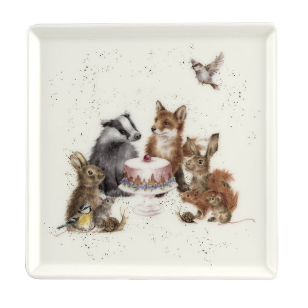 Royal Worcester Wrendale Square Plate - Woodland Party